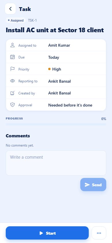 GeoWave phone app: Work a task